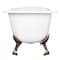 Aqua Eden Clawfoot Bathtubs, 54 L, 30.31 W, White/Oil Rubbed Bronze, Cast Iron VCT7D5431B5 - alternate 4